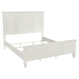 Tampa Furniture Outlet - Coaster - Sandy Beach 63-inch California King Panel Bed Cream White - 201301KWN