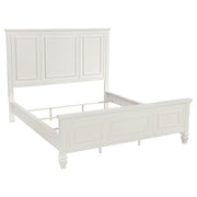 Tampa Furniture Outlet - Coaster - Sandy Beach 63-inch California King Panel Bed Cream White - 201301KWN