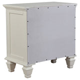 Sandy Beach 4-piece Queen Bedroom Set Cream White - Tampa Furniture Outlet