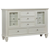 Sandy Beach 5-piece Queen Bedroom Set Cream White - Tampa Furniture Outlet