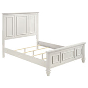 Tampa Furniture Outlet - Coaster - Sandy Beach Wood Queen Panel Bed Cream White - 201301Q