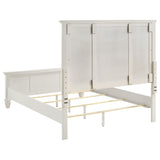 Sandy Beach Wood Queen Panel Bed Cream White - Tampa Furniture Outlet