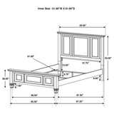 Sandy Beach Wood Queen Panel Bed Cream White - Tampa Furniture Outlet