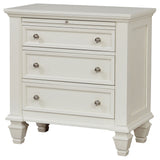 Sandy Beach 3-drawer Nightstand Cream White - Tampa Furniture Outlet