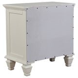 Sandy Beach 3-drawer Nightstand Cream White - Tampa Furniture Outlet