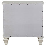 Sandy Beach 3-drawer Nightstand Cream White - Tampa Furniture Outlet