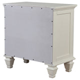 Sandy Beach 3-drawer Nightstand Cream White - Tampa Furniture Outlet