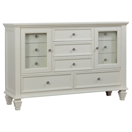Tampa Furniture Outlet - Coaster - Sandy Beach 11-drawer Dresser Cream White - 201303