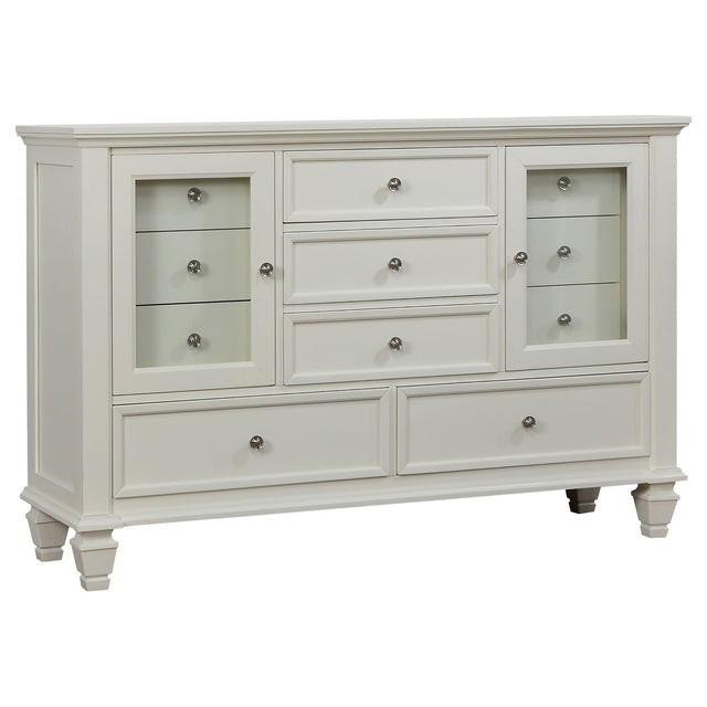 Tampa Furniture Outlet - Coaster - Sandy Beach 11-drawer Dresser Cream White - 201303