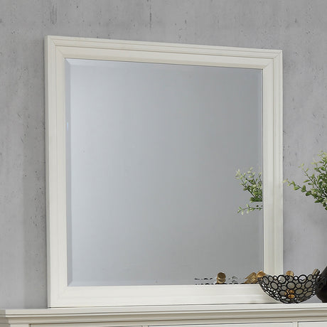 Sandy Beach Dresser Mirror Cream White - Tampa Furniture Outlet