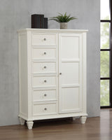 Sandy Beach 8-drawer Door Chest Cream White - Tampa Furniture Outlet