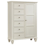 Tampa Furniture Outlet - Coaster - Sandy Beach 8-drawer Door Chest Cream White - 201308