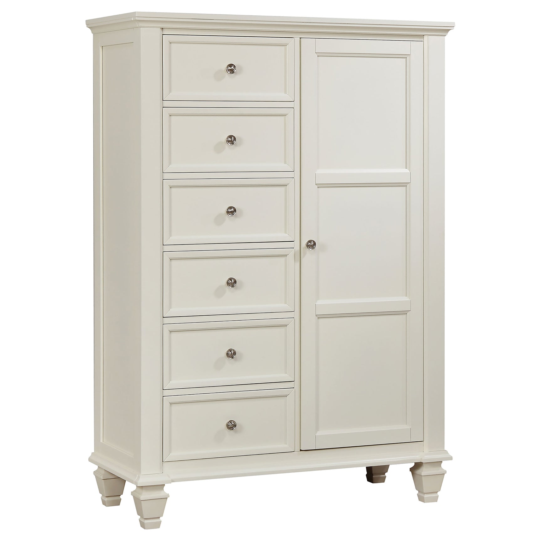 Tampa Furniture Outlet - Coaster - Sandy Beach 8-drawer Door Chest Cream White - 201308