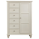 Sandy Beach 8-drawer Door Chest Cream White - Tampa Furniture Outlet