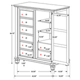 Sandy Beach 8-drawer Door Chest Cream White - Tampa Furniture Outlet