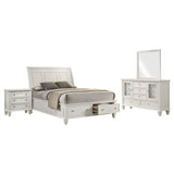 Sandy Beach 4-piece Eastern King Bedroom Set Cream White - Tampa Furniture Outlet