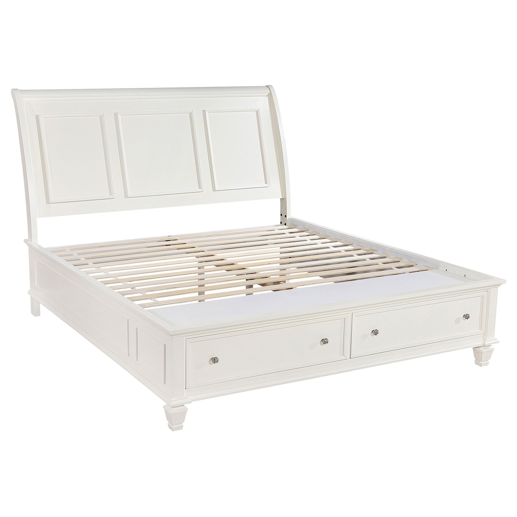 Sandy Beach 4-piece Eastern King Bedroom Set Cream White - Tampa Furniture Outlet