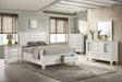 Tampa Furniture Outlet - Coaster - Sandy Beach 5-piece Eastern King Bedroom Set Cream White - 201309KE-S5