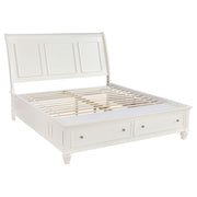 Tampa Furniture Outlet - Coaster - Sandy Beach Wood Eastern King Storage Panel Bed Cream White - 201309KE