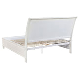 Sandy Beach Wood Eastern King Storage Panel Bed Cream White - Tampa Furniture Outlet