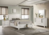 Tampa Furniture Outlet - Coaster - Sandy Beach 4-piece Queen Bedroom Set Cream White - 201309Q-S4