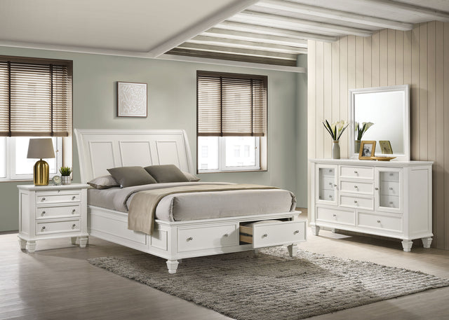 Tampa Furniture Outlet - Coaster - Sandy Beach 4-piece Queen Bedroom Set Cream White - 201309Q-S4