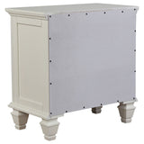 Sandy Beach 5-piece Queen Bedroom Set Cream White - Tampa Furniture Outlet
