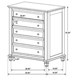 Sandy Beach 5-piece Queen Bedroom Set Cream White - Tampa Furniture Outlet