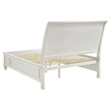 Sandy Beach Wood Queen Storage Panel Bed Cream White - Tampa Furniture Outlet