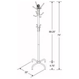 Collier 12 Hook Freestanding Coat Rack Hat Hanger Black - Tampa Furniture Outlet