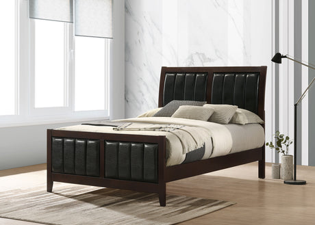 Carlton Wood Full Panel Bed Cappuccino - Tampa Furniture Outlet