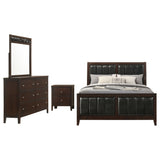 Carlton 4-piece Eastern King Bedroom Set Cappuccino - Tampa Furniture Outlet