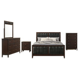 Carlton 5-piece Eastern King Bedroom Set Cappuccino