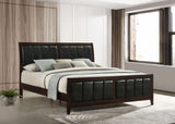 Carlton Wood Eastern King Panel Bed Cappuccino - Tampa Furniture Outlet