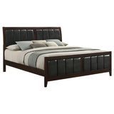 Carlton Wood Eastern King Panel Bed Cappuccino - Tampa Furniture Outlet