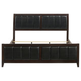 Carlton Wood Eastern King Panel Bed Cappuccino - Tampa Furniture Outlet