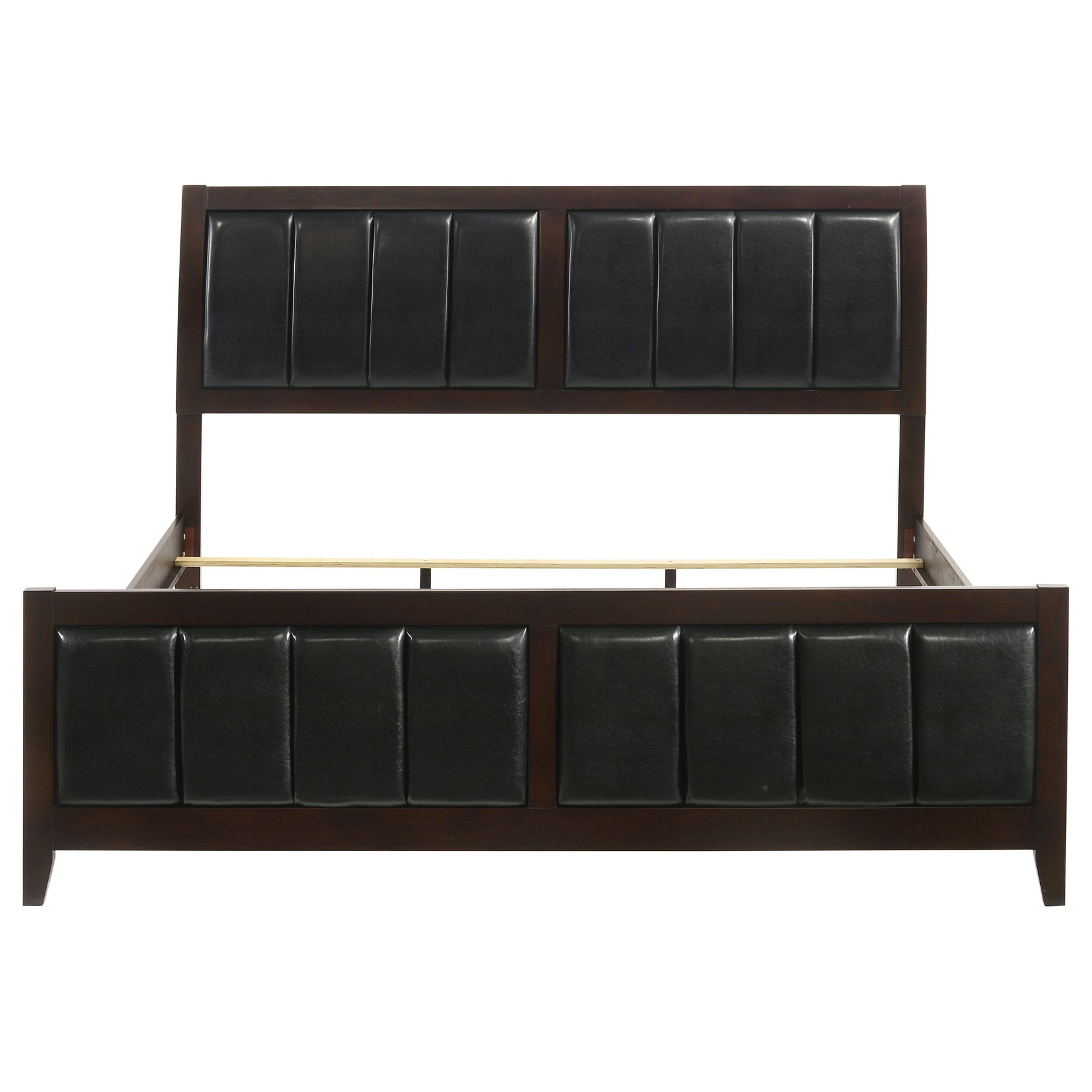 Carlton Wood Eastern King Panel Bed Cappuccino - Tampa Furniture Outlet