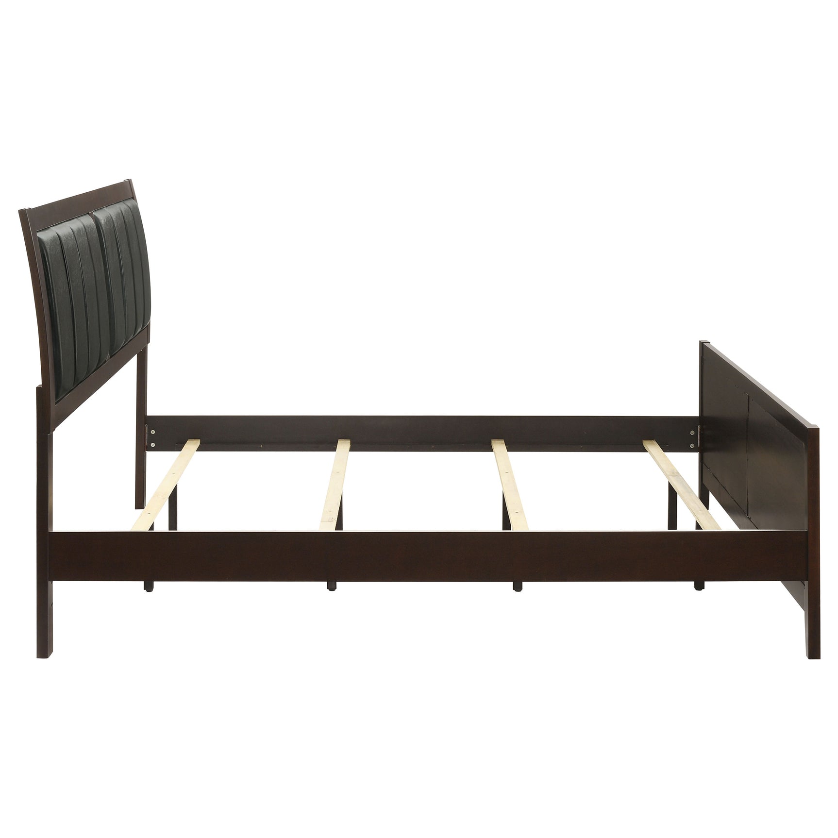 Carlton Wood Eastern King Panel Bed Cappuccino - Tampa Furniture Outlet