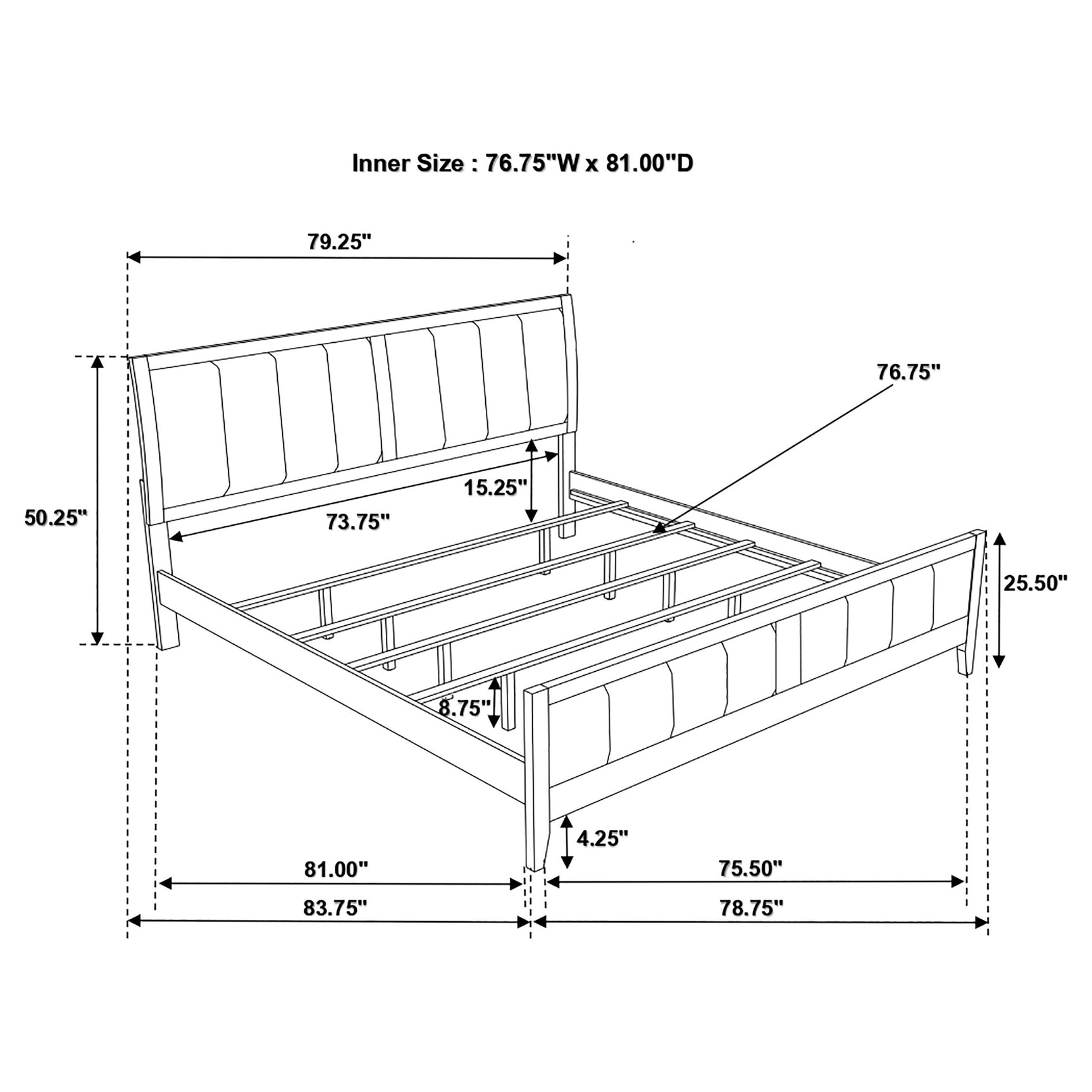 Carlton Wood Eastern King Panel Bed Cappuccino - Tampa Furniture Outlet