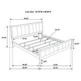 Carlton Wood California King Panel Bed Cappuccino