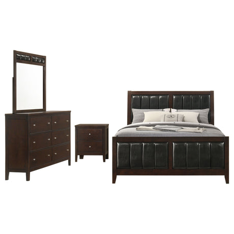 Carlton 4-piece Queen Bedroom Set Cappuccino - Tampa Furniture Outlet