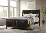 Carlton Wood Queen Panel Bed Cappuccino - Tampa Furniture Outlet