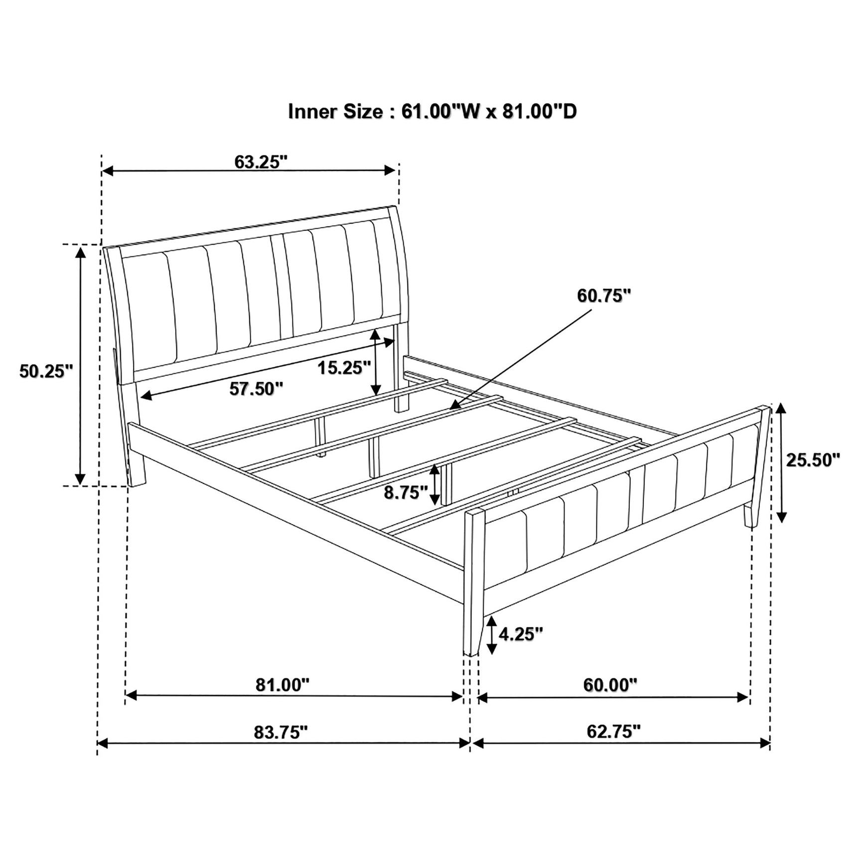Carlton Wood Queen Panel Bed Cappuccino - Tampa Furniture Outlet