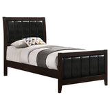 Carlton Wood Twin Panel Bed Cappuccino - Tampa Furniture Outlet