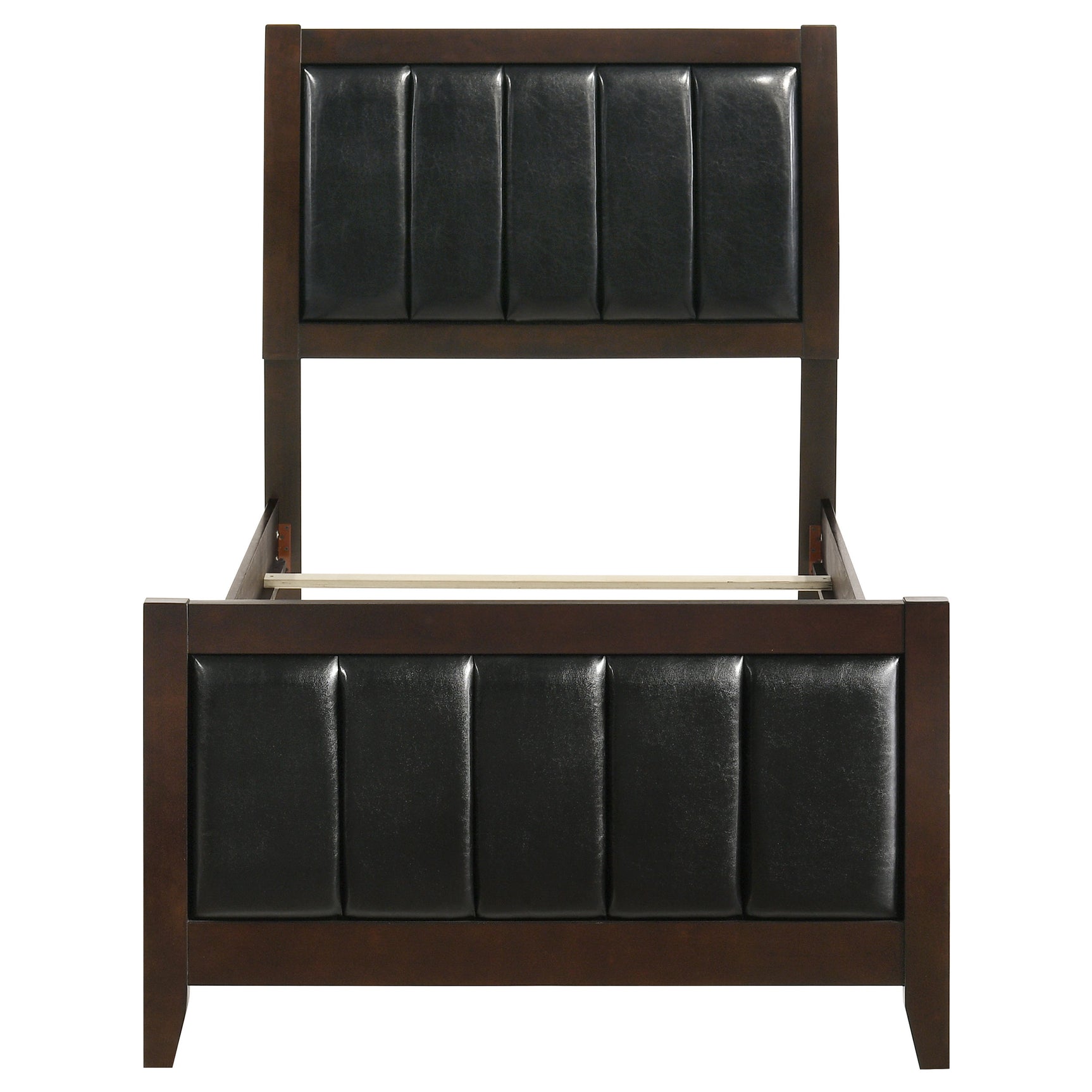 Carlton Wood Twin Panel Bed Cappuccino - Tampa Furniture Outlet