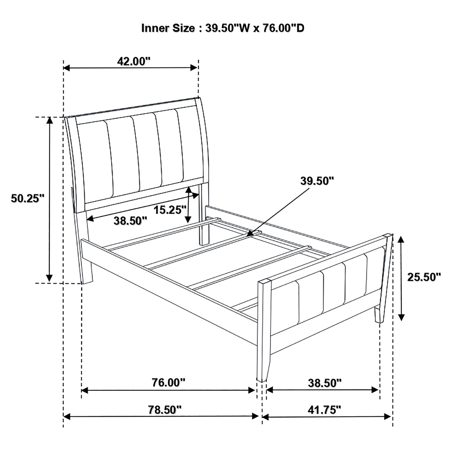 Carlton Wood Twin Panel Bed Cappuccino - Tampa Furniture Outlet