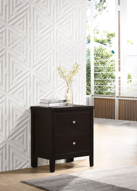 Carlton 2-drawer Nightstand Cappuccino - Tampa Furniture Outlet