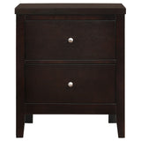 Carlton 2-drawer Nightstand Cappuccino