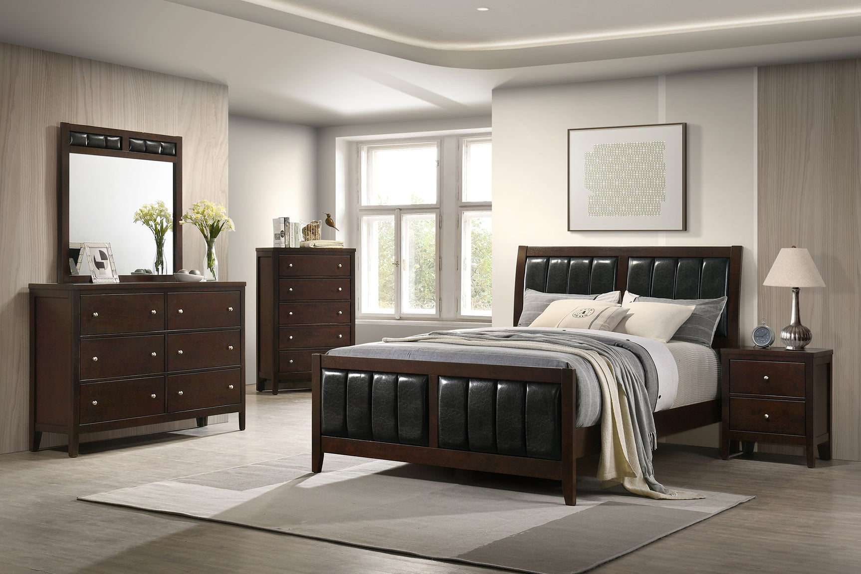 Carlton 2-drawer Nightstand Cappuccino