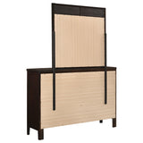 Carlton 6-drawer Dresser with Mirror Cappuccino - Tampa Furniture Outlet